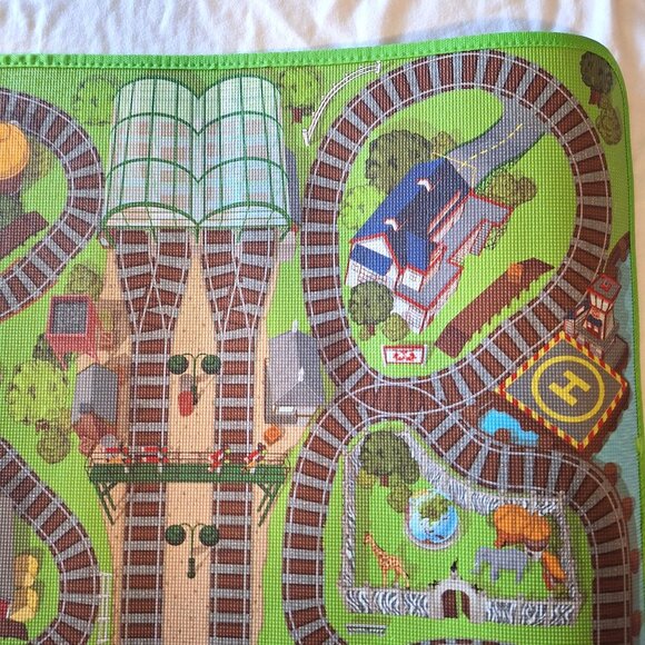 Thomas & Friends Playmat 30x24 Train Tracks Zoo Farm Hospital - Picture 8 of 9